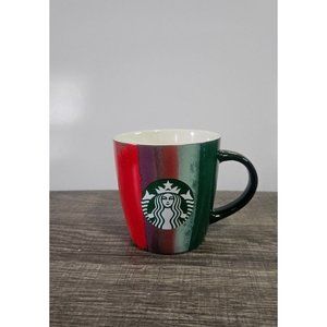 Starbucks 2021 Vertical Holiday Paint Stripes Mug 12 Oz
